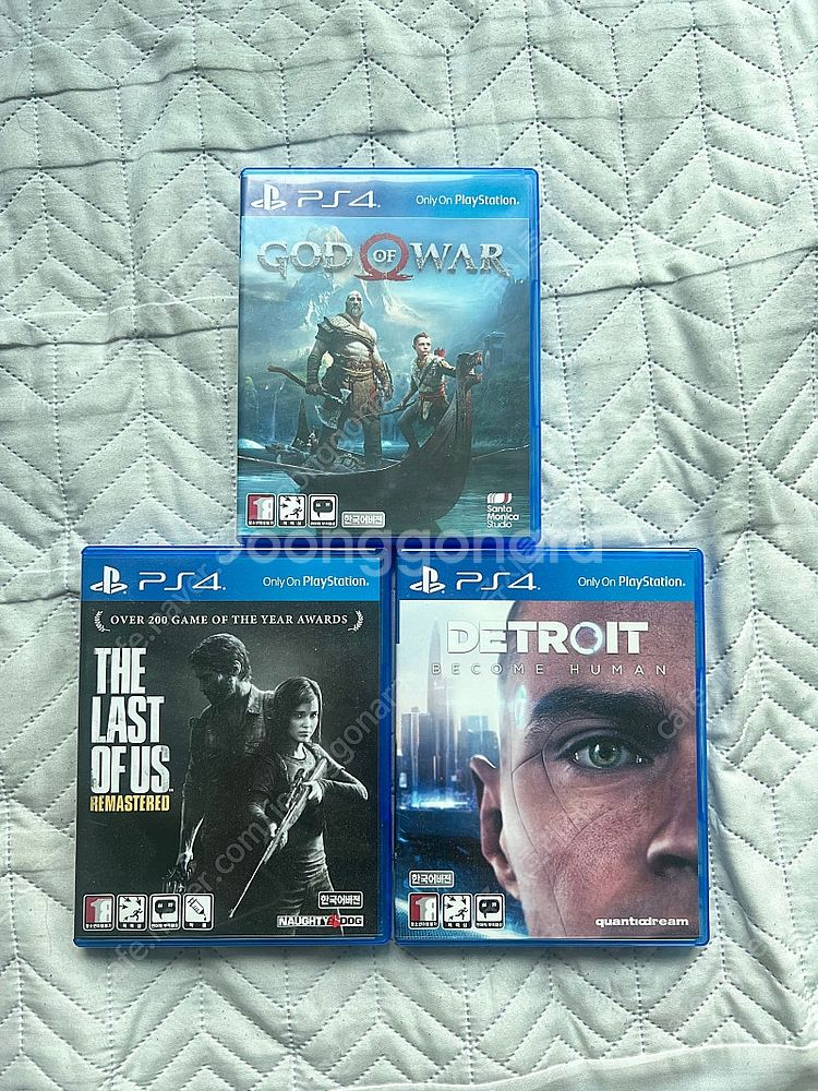 PS4 게임 갓오브워 , 라오어 , 디트로이트 일괄 판...--0