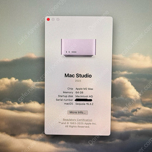 2023 맥 스튜디오 M2 Max 12CPU, 30GPU, 64GB, 512GB