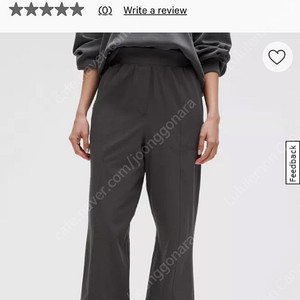 룰루레몬 우븐 와이드 팬츠 [새상품] Stretch Woven High Rise Wide Leg Pant 먹색