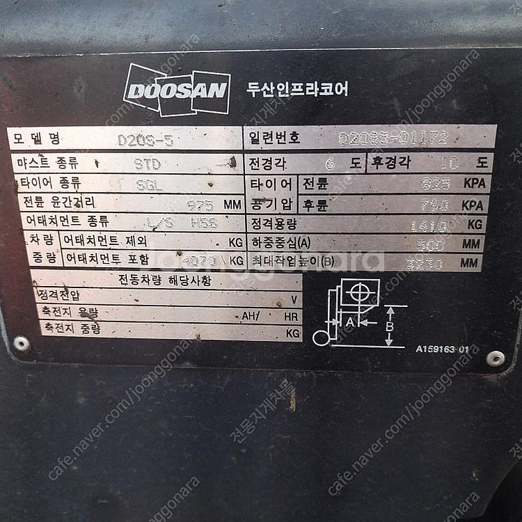 두산 엔진 디젤지게차 2.0톤 싸이드쉬프트장착 로드스테...--4