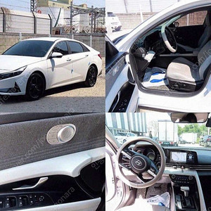 아반떼 중고차 아반떼 하이브리드 중고 차 흰색 2023년식 74,999km 모던 수원중고차