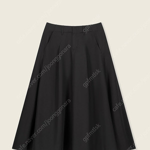 유메르 베스 플레어 스커트 블랙2 새상품