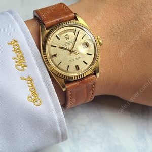 [정품] 롤렉스 데이데이트 36 린넨다이얼 18K 옐로우골드 금통 빈티지 (Rolex Day-Date 36 Linen 18K Solid YG Vintage)