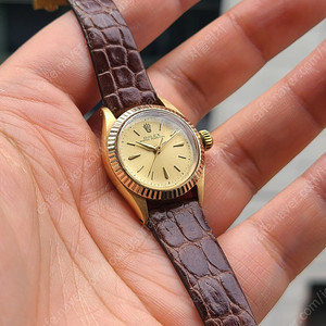 [정품] 롤렉스 여성용 오이스터퍼페추얼 14K 옐로우골드 금통 여성용 (Rolex OP 14K Solid Gold Women's)