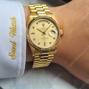 [정품] 롤렉스 데이데이트 바게트 10P 다이아몬드 금통 소장품 1986 1987 (Rolex Date-Date President Diamonds)