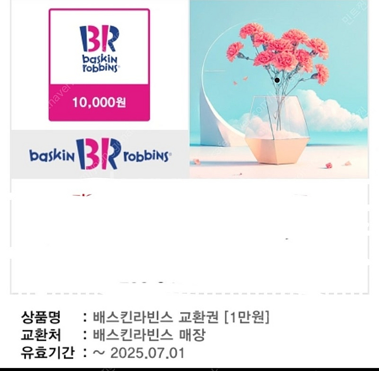 베스킨라빈스 1만원권--0