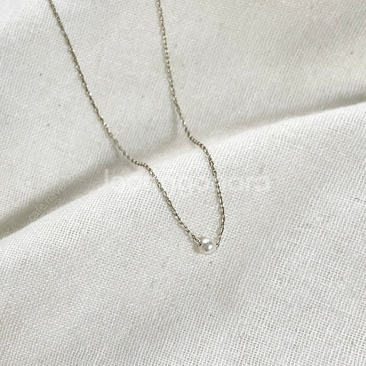 어나더레이어 미니 진주 목걸이 (silver925)--1