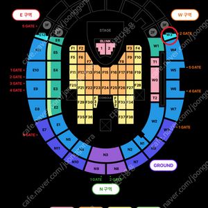 [직거래/안전결제]7/6(일) 블랙핑크 BLACKPINK 콘서트 시제석 W3구역 2연석 양도합니다.