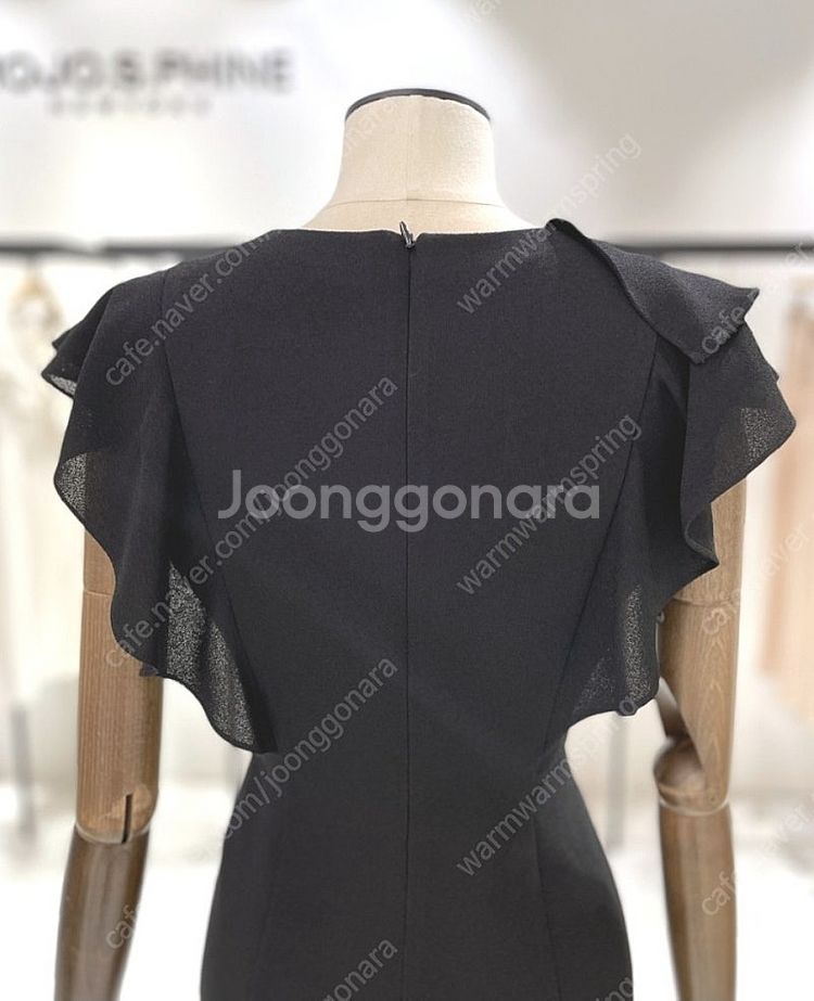 (새상품) 모조에스핀 진주 원피스 블랙55 듀엘 오즈세...--4