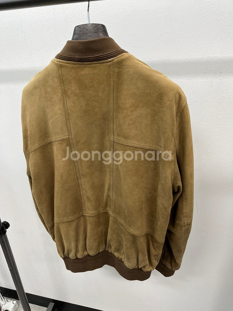 105) 콤베르티 가죽 스웨이드 블루종/준지 견장 트렌...--6