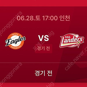 6/28 한화 랜더스 토요일 경기 몰리스 그린존 2인