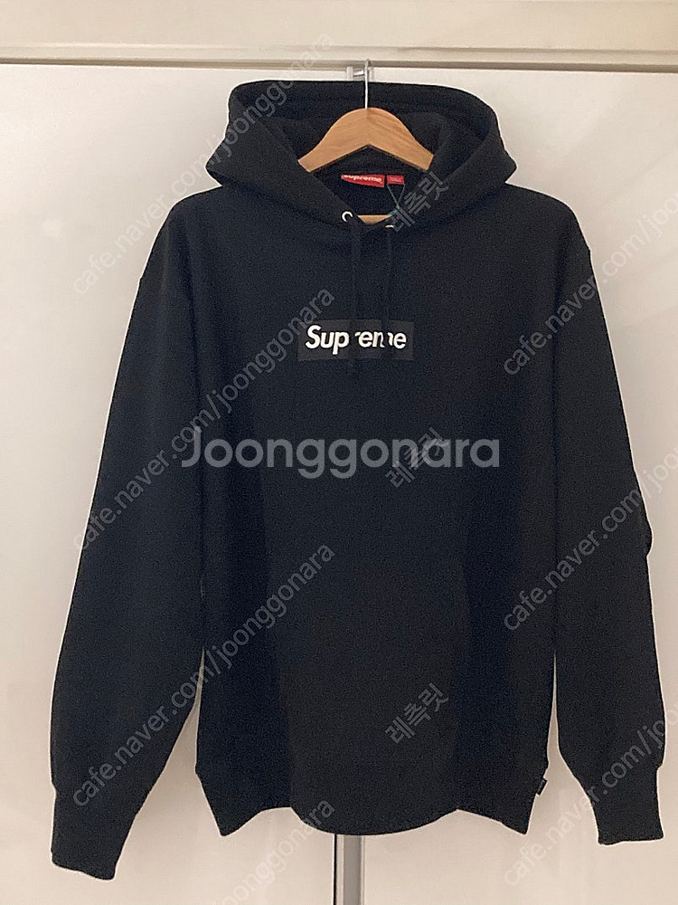 슈프림 박스로고 후드 블랙L 슈프림 박스로고 후드티 블...--0