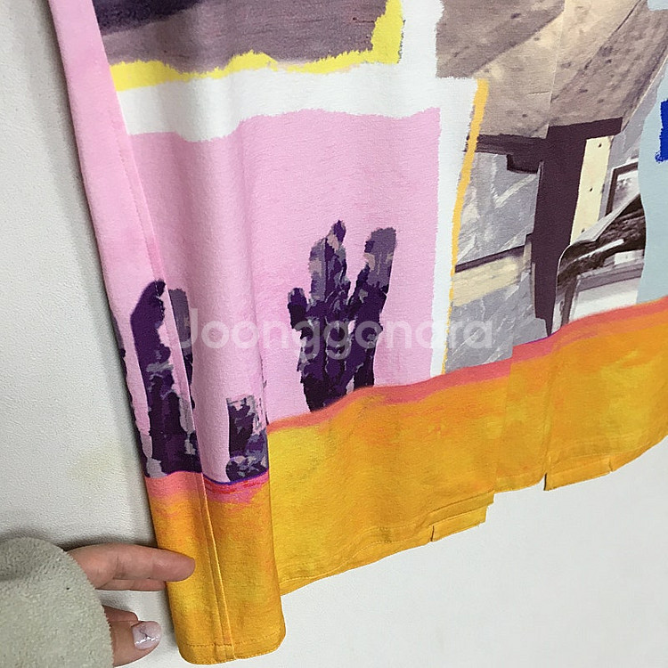한섬 래트바이티 프린팅 스커트 70--1