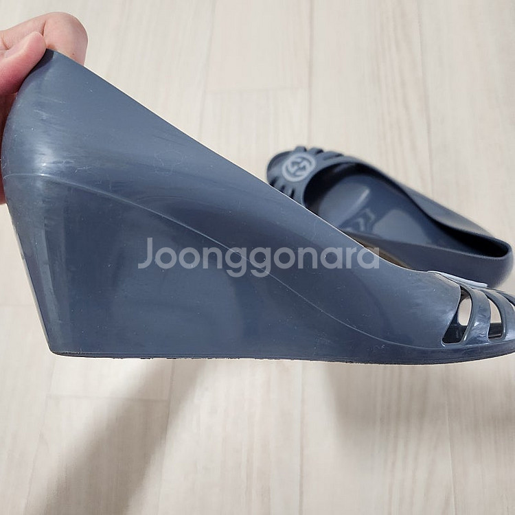 구찌 젤리 웨지 힐 블루 35(220-225) 박스 포...--6