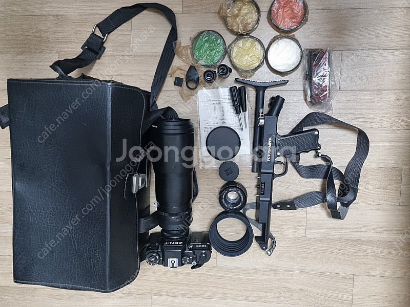 Zenit 카메라+가죽 전용 가방 풀세트--1
