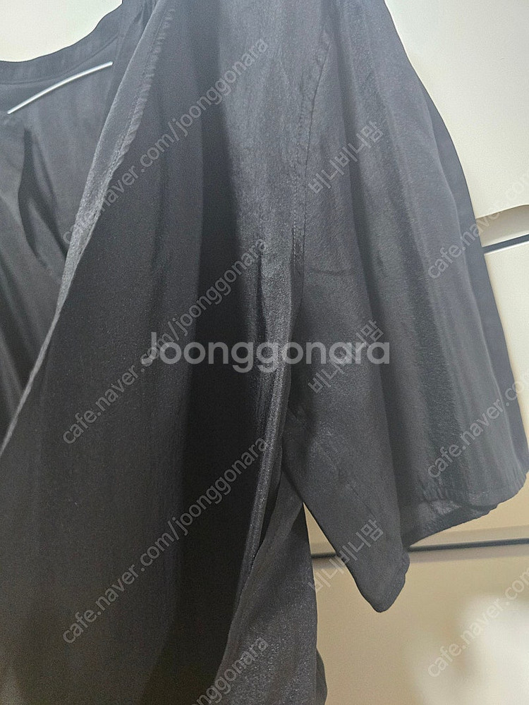 시스템)패널 레이어 언밸런스 헴 블라우스--2