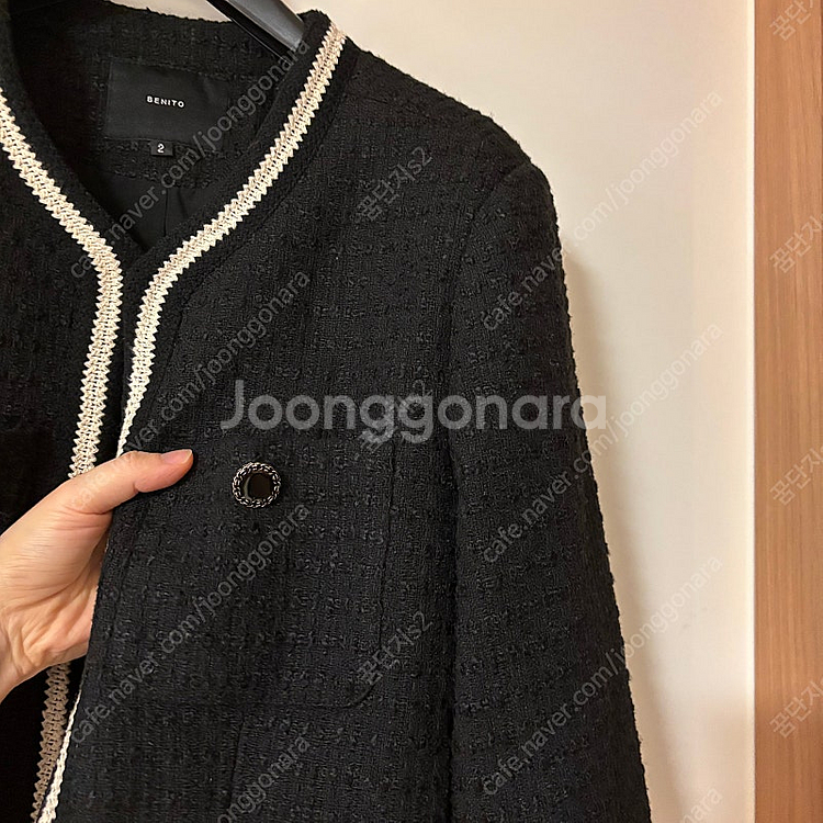 베니토 라운드 트위드 자켓 올드머니룩 결혼식 하객룩 출...--1