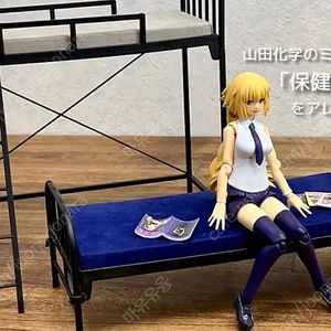 피규어 창채소녀정원 피그마 피규어아츠 미니츄어 1/12 스케일 병원 침대 키재는기계 신장계 의자 양호실 세트피규어 소품 미니어쳐 미니츄어