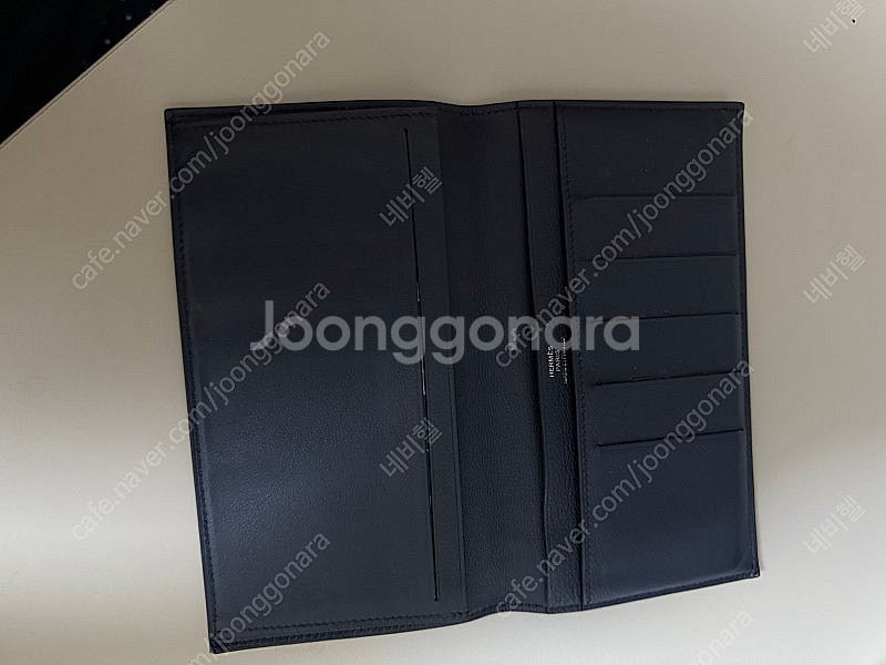 에르메스 시티즌 트윌 실크인 장지갑 인디고 블랙블루--1
