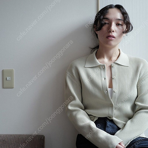 le17septembre 하이 트위스트 리브드 니트 가디건 HIGH TWIST RIBBED KNIT CARDIGAN [MINT, BLACK] 르917 le917