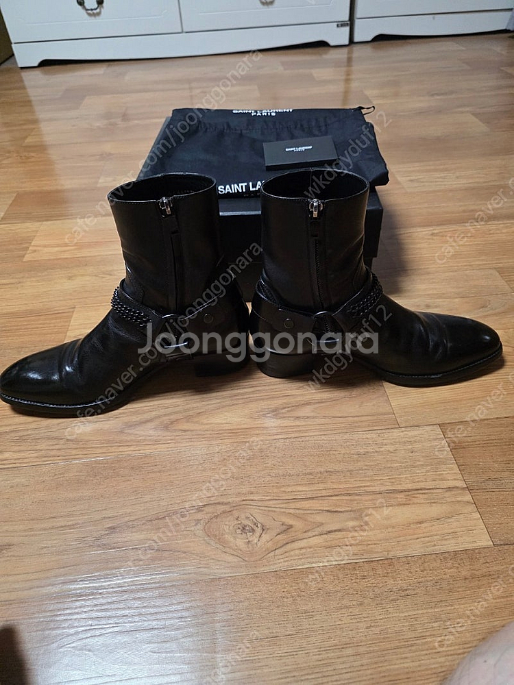 16fw 생로랑 블랙체인 모터사이클 부츠 (사이즈 39...--2