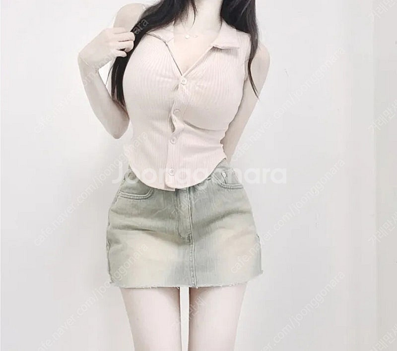 원가 19800) 유어로즈 골지굴림나시 베이지색상 청섹...--0