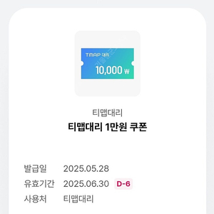 TMAP 티맵대리 1만원 쿠폰 판매