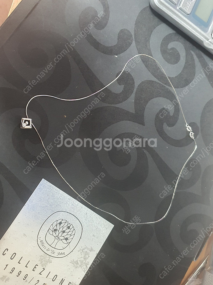 18K금+백금도금 목걸이 (3.12G)--0