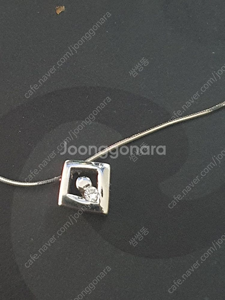 18K금+백금도금 목걸이 (3.12G)--1