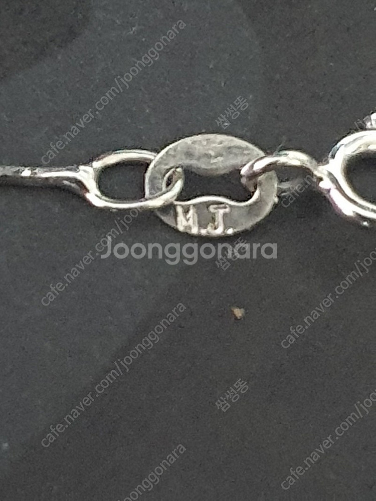 18K금+백금도금 목걸이 (3.12G)--3