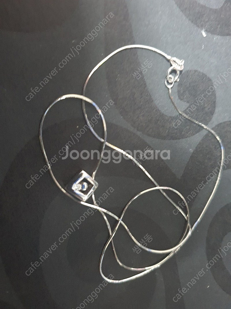 18K금+백금도금 목걸이 (3.12G)--6