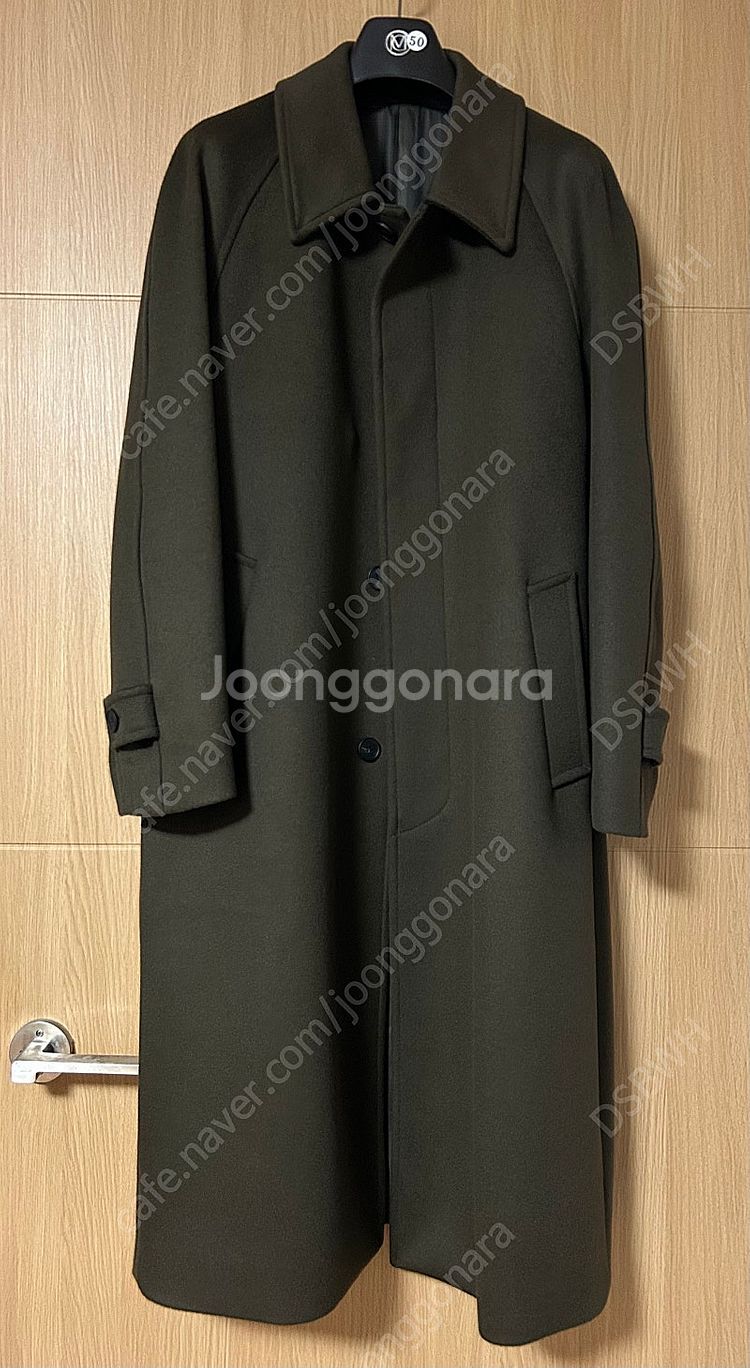 마마가리 23FW 캐시미어 블렌드 울 발마칸 코트 올리...--0