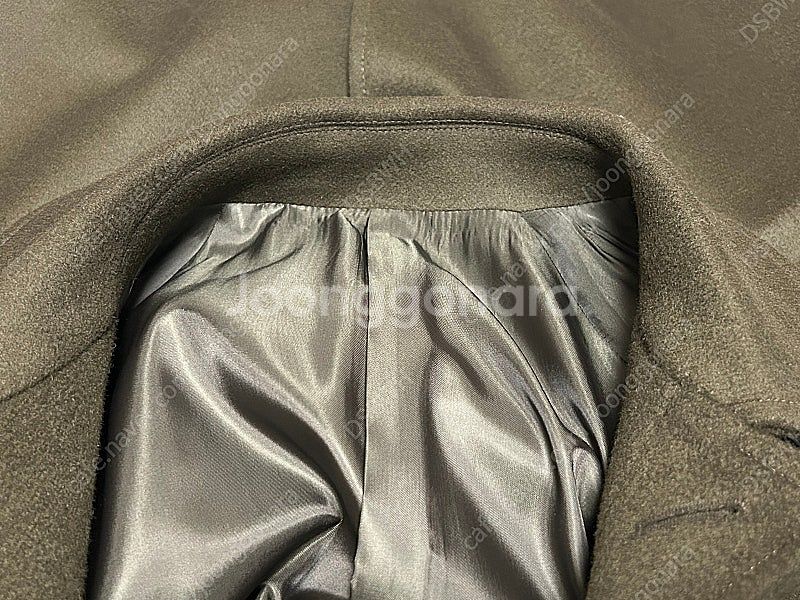 마마가리 23FW 캐시미어 블렌드 울 발마칸 코트 올리...--2