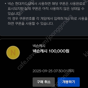 넥슨 현대카드 포인트 95% 판매합니다