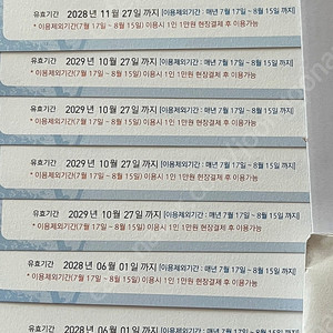 소노호텔&리조트 워터파크 입장교환권 판매 14매