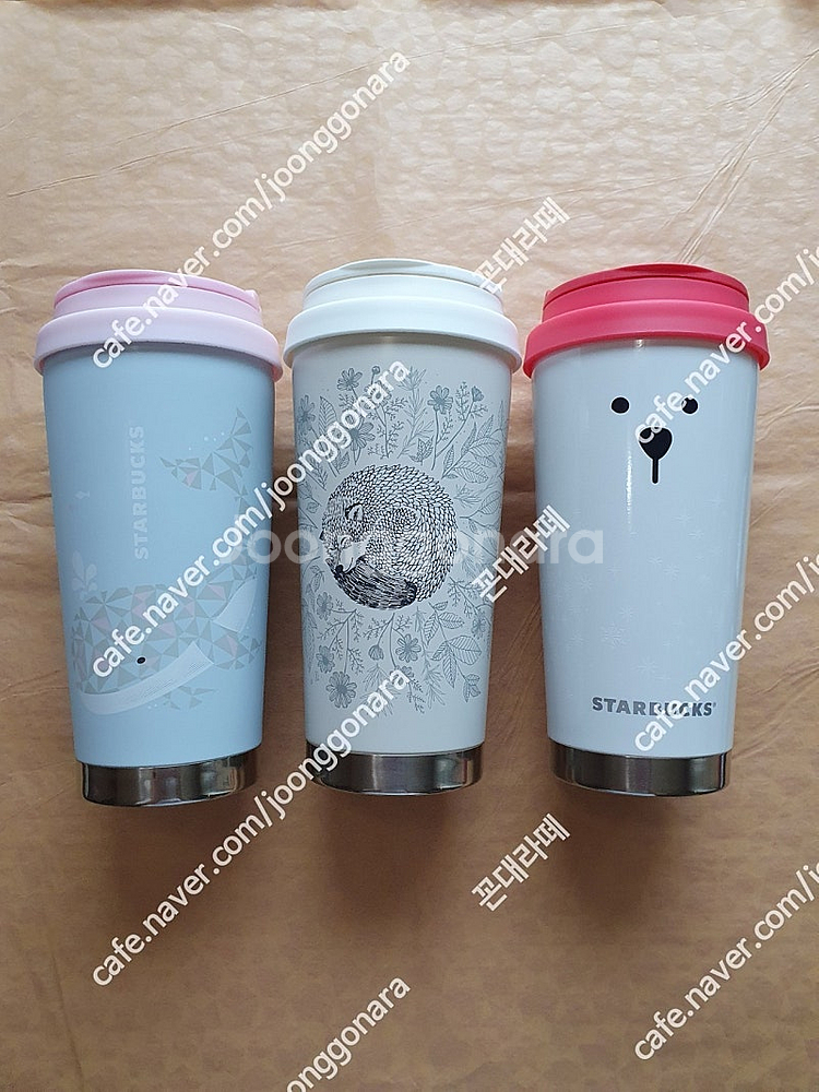 스타벅스 엘마 고래+우드랜드+폴라베어 텀블러 473ml...--0