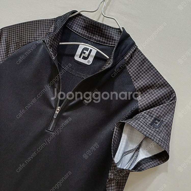 택포 풋조이 골프 여성 S 반집업 반팔 티 맨질 블랙 ...--3