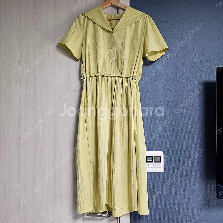 [새제품] 사각사각 세일러카라 플리츠 롱원피스--2
