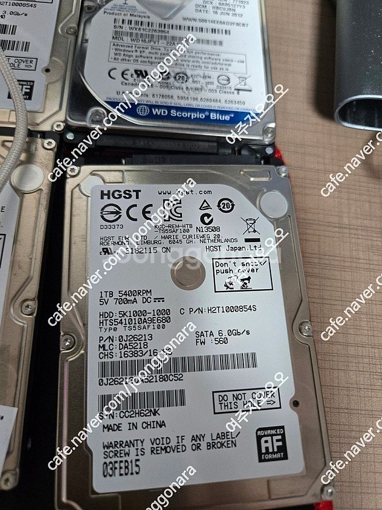 wd 히타치 hgst 노트북하드 1테라 3개 750g ...--6