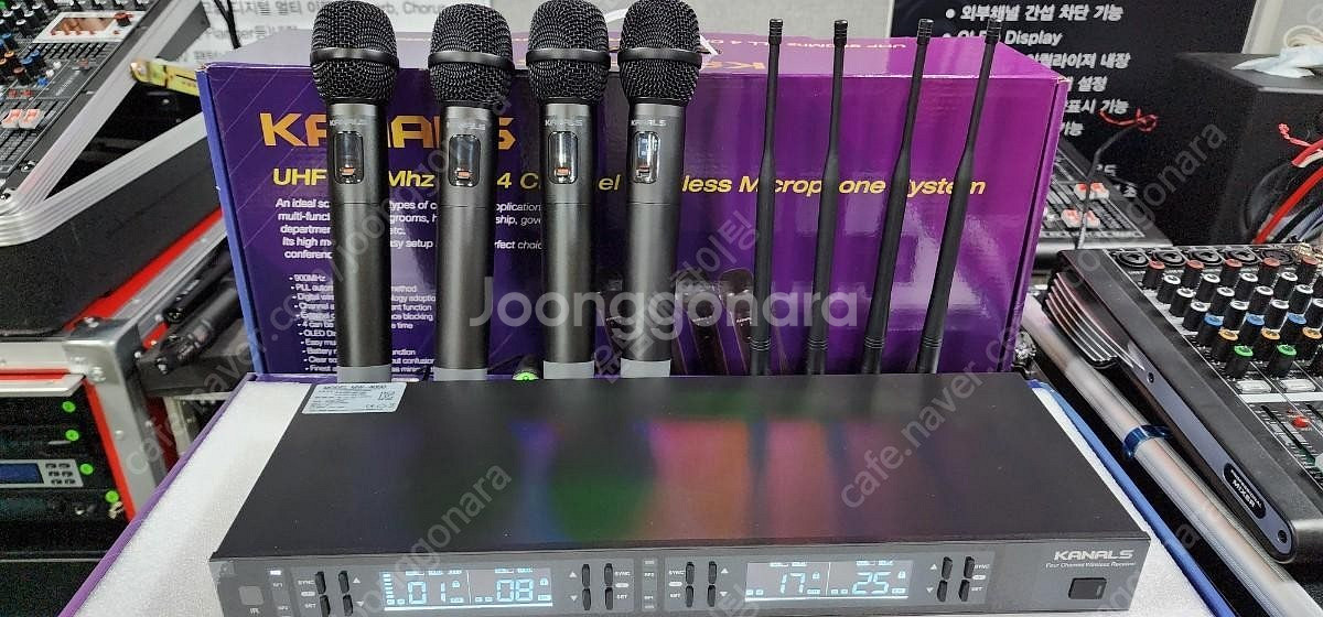 (판매)최고급 4채널무선마이크 교회용무선마이크 고급형--1