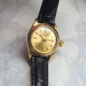 [정품] 롤렉스 여성용 오이스터퍼페추얼 14K 옐로우골드 금통 여성용 (Rolex OP 14K Solid Gold Women's)