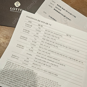롯데호텔숙박권