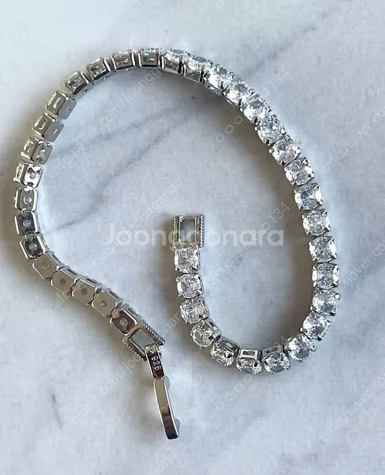 은 테니스팔찌 4mm 16cm / 18cm 완전 새상품--0