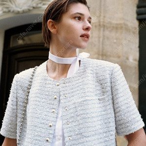 루에브르 Tweed Snapped Crop Jacket S사이즈