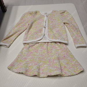 트위드 여아 투피스 사이즈JS