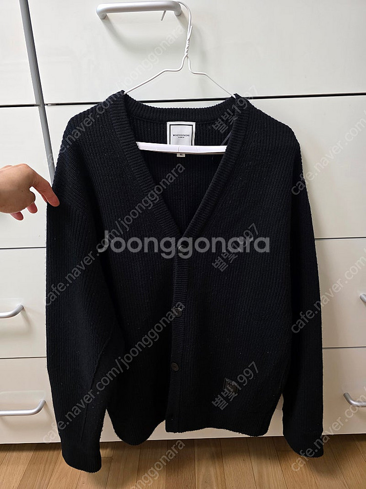 우영미 가디건 46사이즈 블랙--0