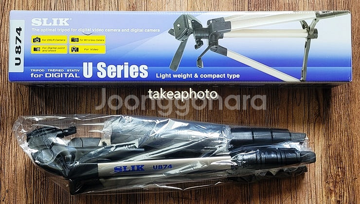 슬릭 U874 고급형 4단 삼각대 신품, 벤로 BK-1...--0