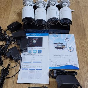 YESKAMO 예스카모 300만화소 4채널 실내외용 일체형 POE CCTV 카메라 세트