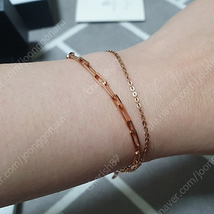 14k 클립 두줄 팔찌 !!