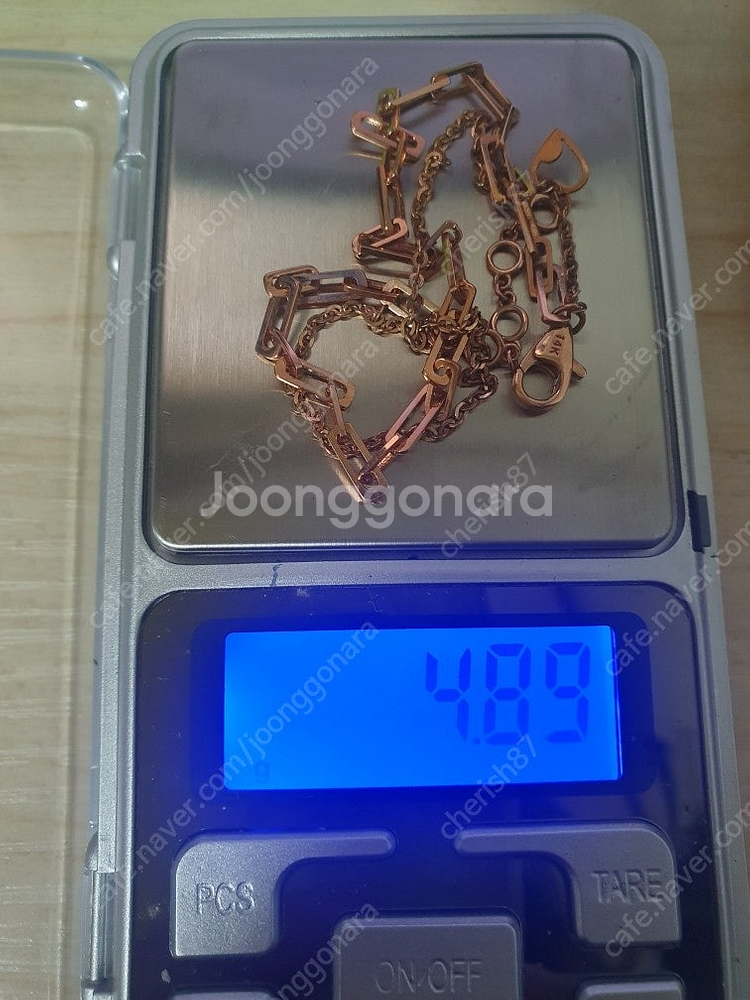 14k 클립 두줄 팔찌 !!--6